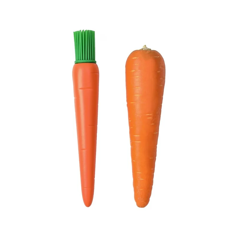 Carrot Shaped Integrated Silicone Brush Barbecue Oil Cake Baking Cream Brush Pastry Tools