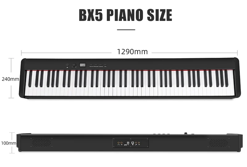 New Arrival Digital Piano Keyboard with Double HIFI Speaker and Vibrate Function Hammer Action Piano Keyboard