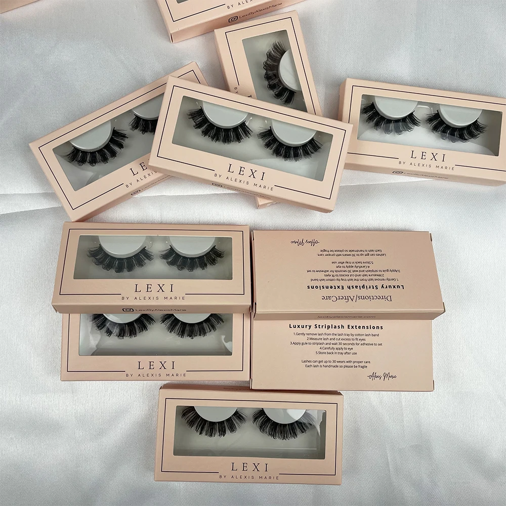 B968 Custom Boxes for Eyelashes Make Your Own Brand Custom Lash Paper False Lash Eyelash Packaging Box Eyelash case