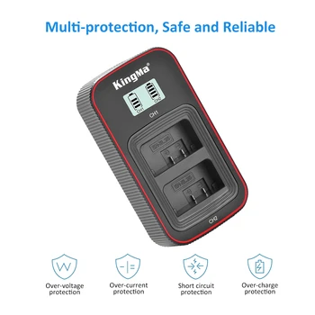 KingMa Digital 1200mah Li-ion Batteries EN-EL25 and Charger with LED Display Set for Nikon Z50 Zfc Z30 detail image