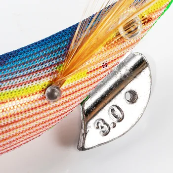 CHEERY Squid Jigs Lures Bait 12.5cm 15g Prawn Cuttlefish Bait Whole Sale Luminous Wooden Shrimp Squid Jig Egi Seawood – Metal Jig – view 4