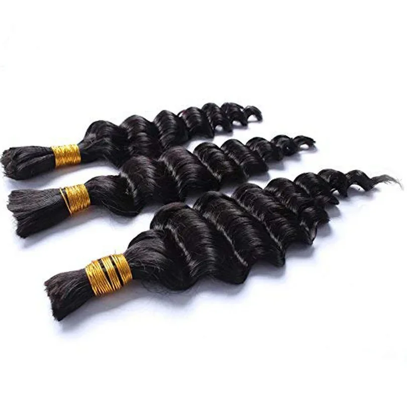 Vendita di extension per trecce e tessitura di capelli umani Remy brasiliani con onde profonde_voghion.com
