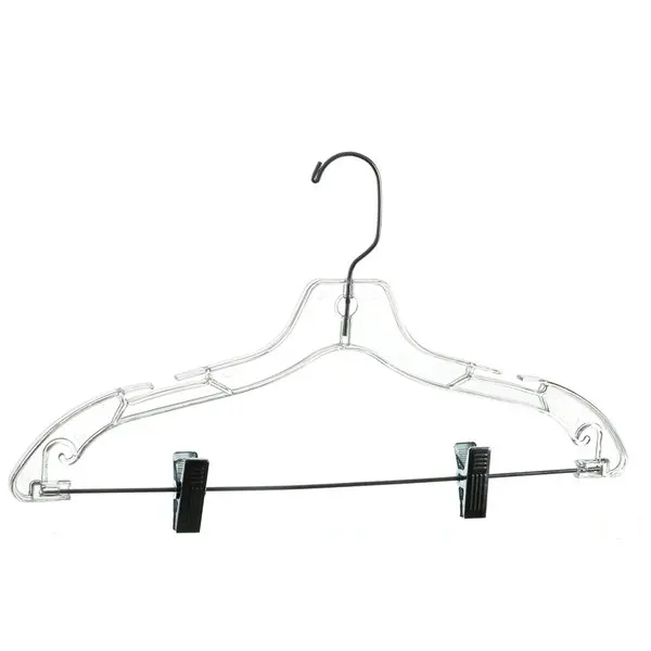 Classic Modern Hot Sale Plastic Hanger Wholesale 17" Clear Cloths