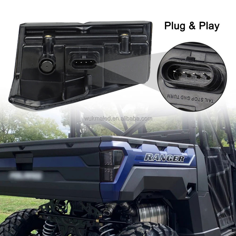 Smoke Led Tail Light Rear Left+right For Polaris Ranger 1000 Xp Crew