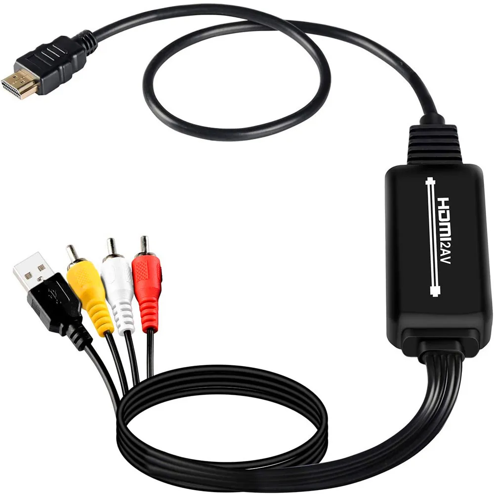 HDMI to 3RCA AV Composite Video Audio Converter Cable