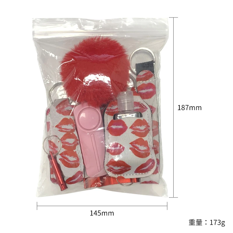 Wholesale 9pcs Outdoor Self Defense Keychain Accessories Self Defense Keychain Women Products