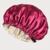 Doublure rouge vin et beige