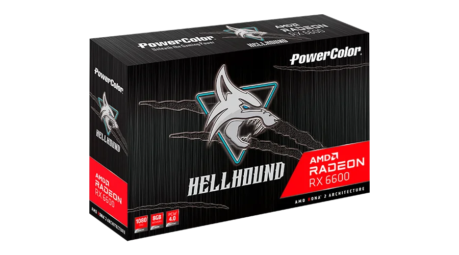 PowerColor RX6600 Hellhound ゲーミングデスクトップ用グラフィック
