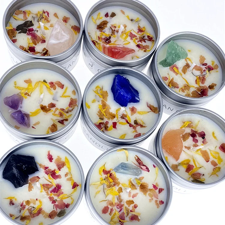 Wholesale Crystal Candles Luxury Design Soy Wax Spiritual Scented ...