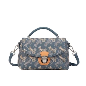 Custom Designer New Style Women's PU Square Crossbody Shoulder Messenger Bag Printed on Demand for Summer or Spring Fashion