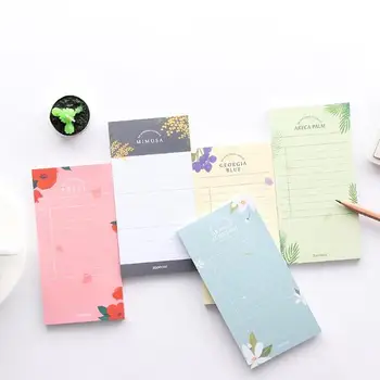 Flower Leaf Daily Planner Stickers Notepad Memo Notes Memo Book Ruled To Do