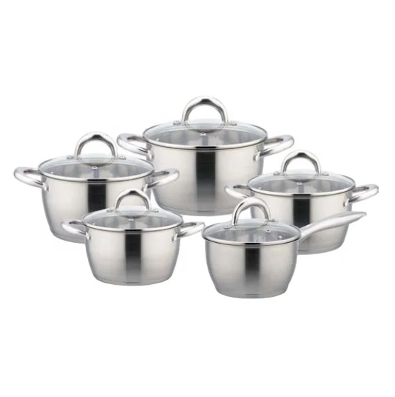 Non Stick Casserole Rice Pot 16/18/ 20/24cm Metal Stainless Steel cookware Pot  Kitchen Cooking Pot