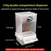White-270g Screw-Mounted Dual-Compartment External Feeder