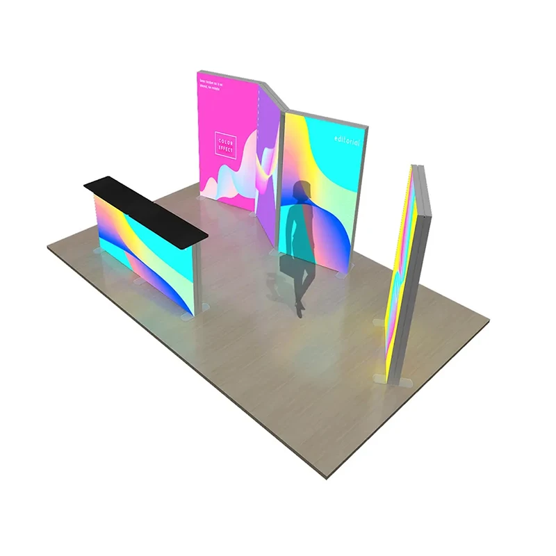 天朗 トレードショー ブースデザイン 展示フレーム ライトボックス 広告 LEDライトボックス 3*3 展示ブース デザイン