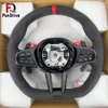 Faux Suede+Carbon Fiber Trim+with button