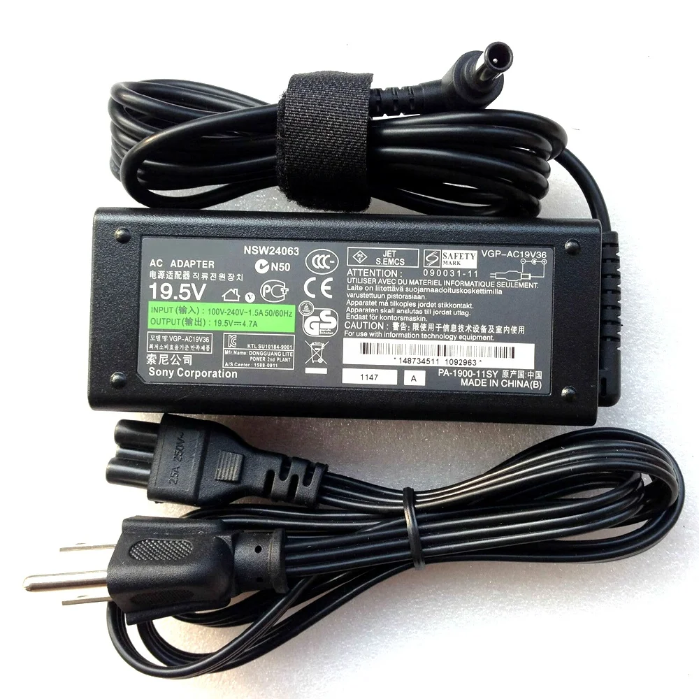 For Sony Vaio Vgp Ac19v32 Nsw 92w 19 5v 4 7a New Ac Adapter Charger Buy New Ac Adapter Charger 92w 19 5v 4 7a New Ac Adapter Charger For Sony Vaio Vgp Ac19v32 Nsw 92w 19 5v 4 7a New
