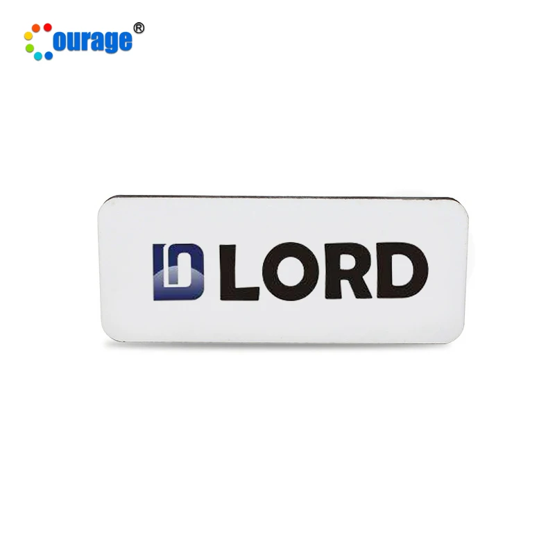 Courage Sublimation Blanks Mdf Digital Name Tag Badge Magnetic ID Name Tags Blank Magnet