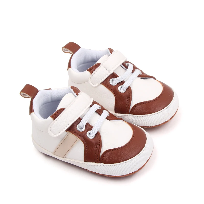 Spring and Autumn  Color Matching PU Surface Baby Walking Shoes Leisure Baby Shoes factory