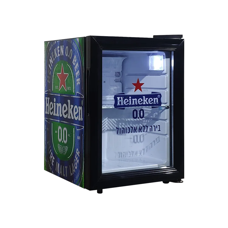 Meisda 21l Glass Door Compressor Mini Refrigerator With Screen Printing