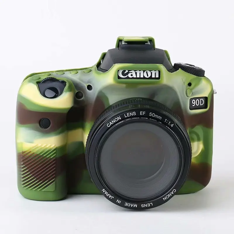 easyCover für Canon 90D, camouflage | Silikonhüllen | Kameraschutz