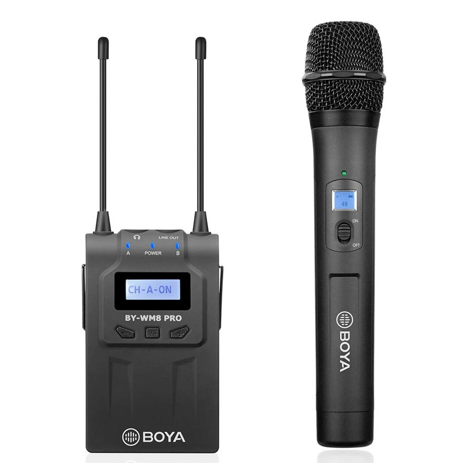 BOYA BY-WM8 PRO-K1-K4 UHF Collar Mic for News Reporting