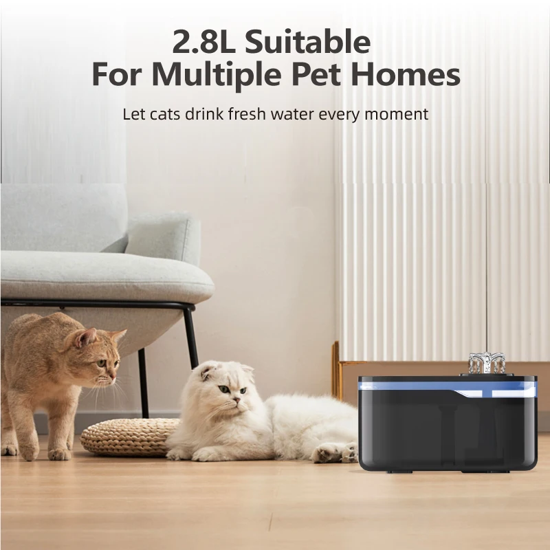 Ultra Quiet Cat Water Dispenser Pet Water Fountain Smart Cat Water ...