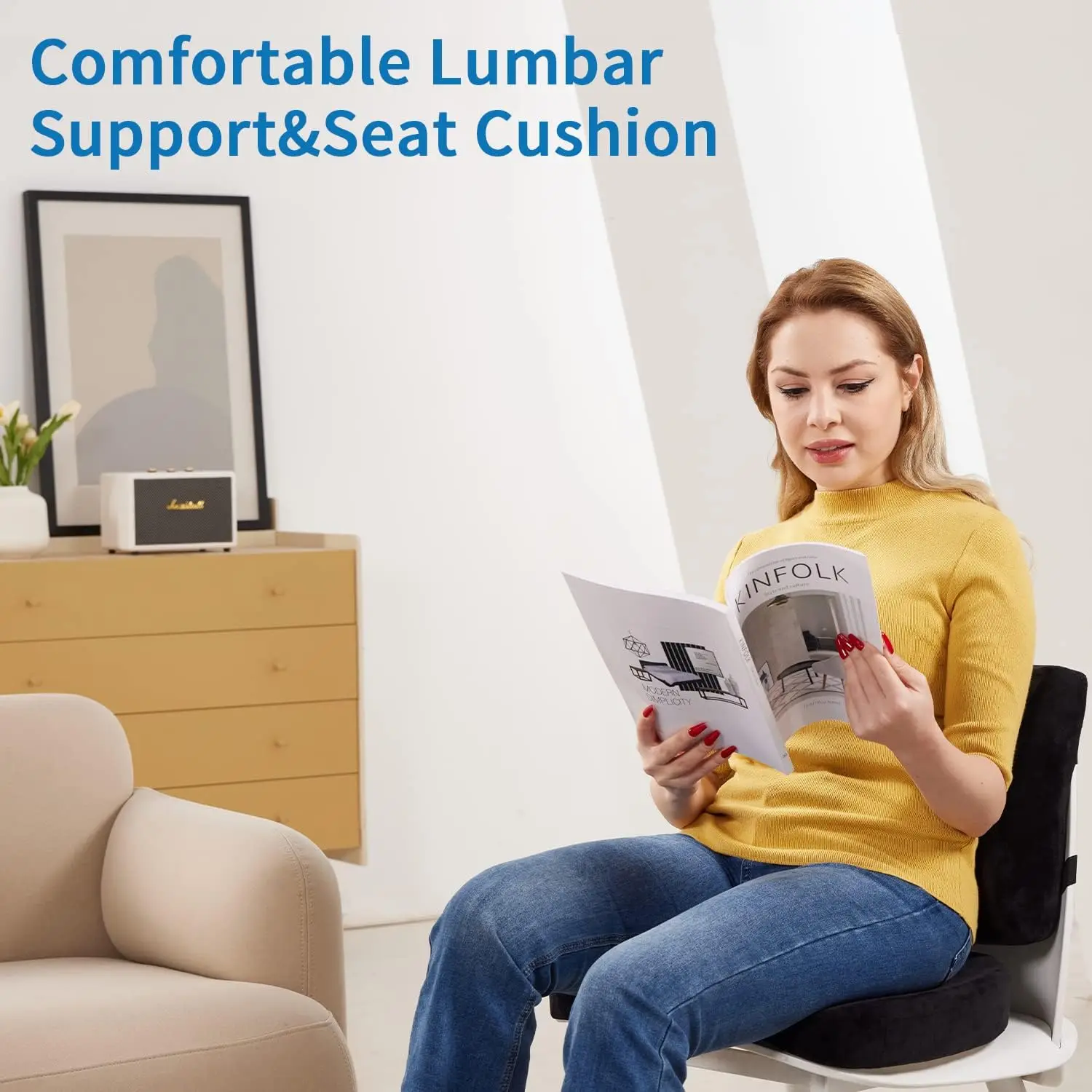 Wholesale Seat Cushion and Lumbar Support Pillow for Office Chair,Factory Direct Sell Memory Foam Lumbar Support Pillow