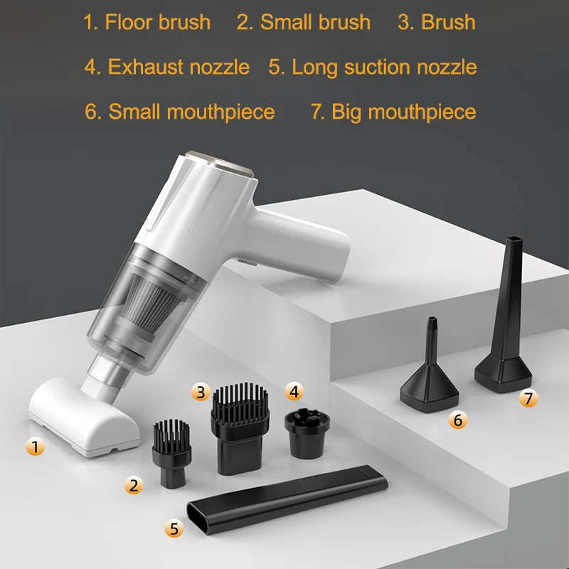 PCMOS 80W DC12V Portable Car Vacuum Cleaner Handheld Cordless Mini Vehicle Cleaners - view 5