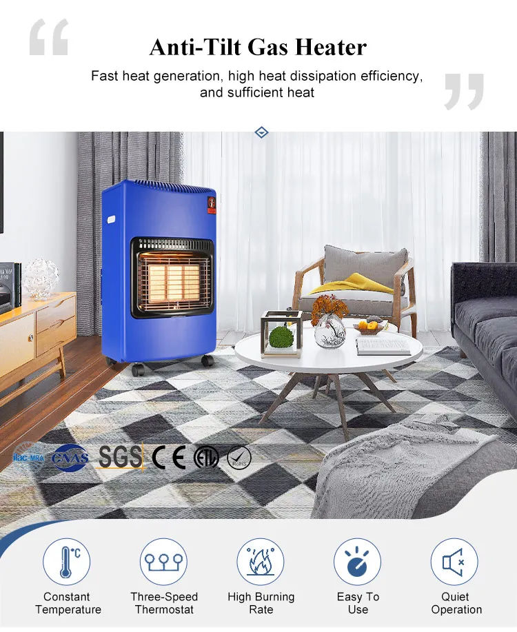 Hot Sale Folding Mobile Gas Heater Household Portable Indoor Heaters