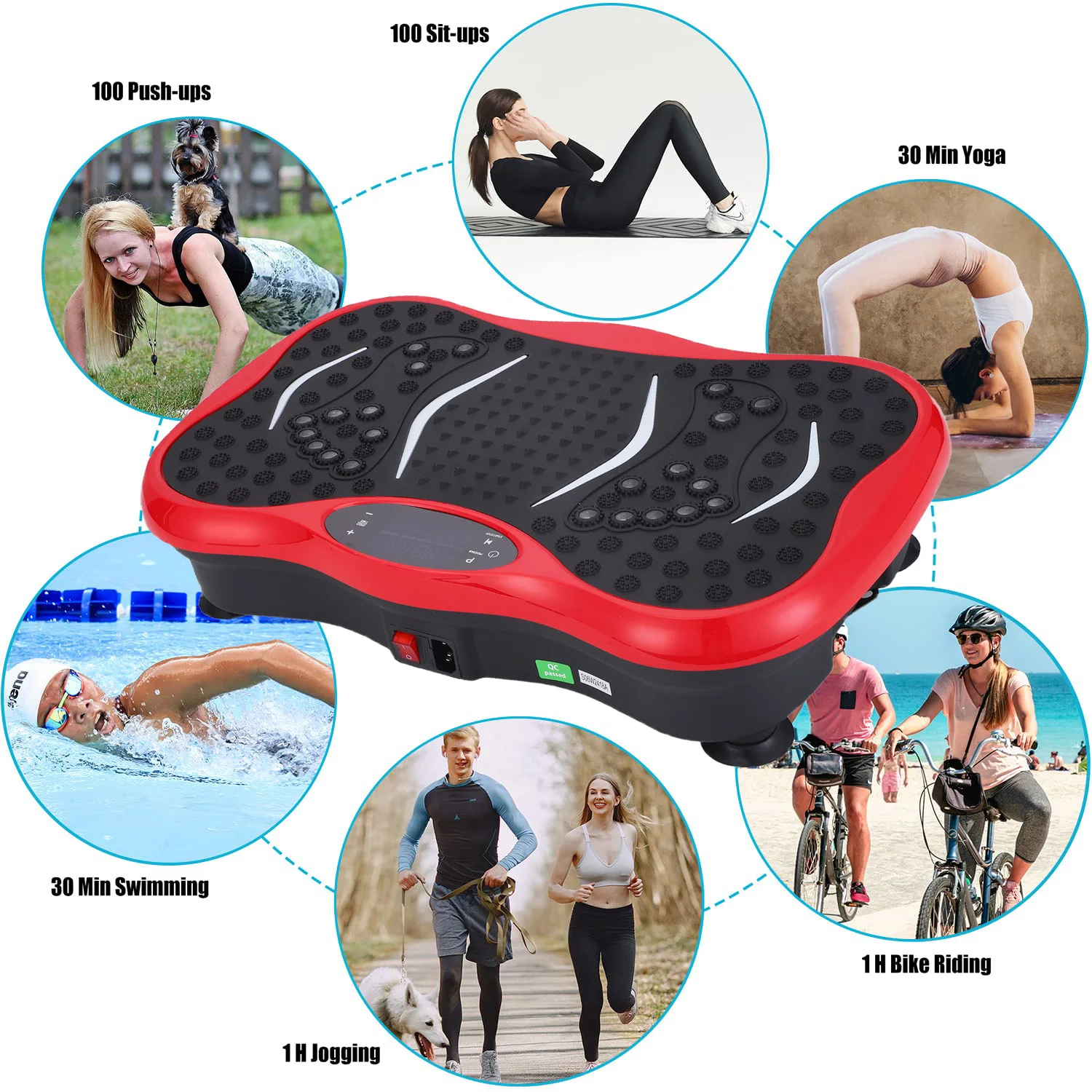 Professional Small Fitness Blue Tooth Vibration Plate Portable Exercise Vibration Platform Machine