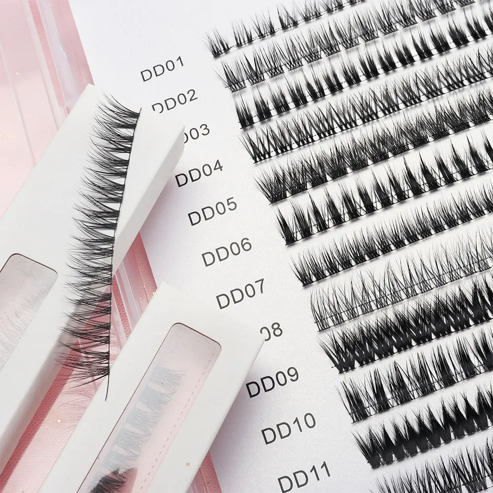 Cluster Lashes Fluffy Mink Diy Lash Cluster Kit 3d Segmented Reusable Self Adhesive Eyelash 1164