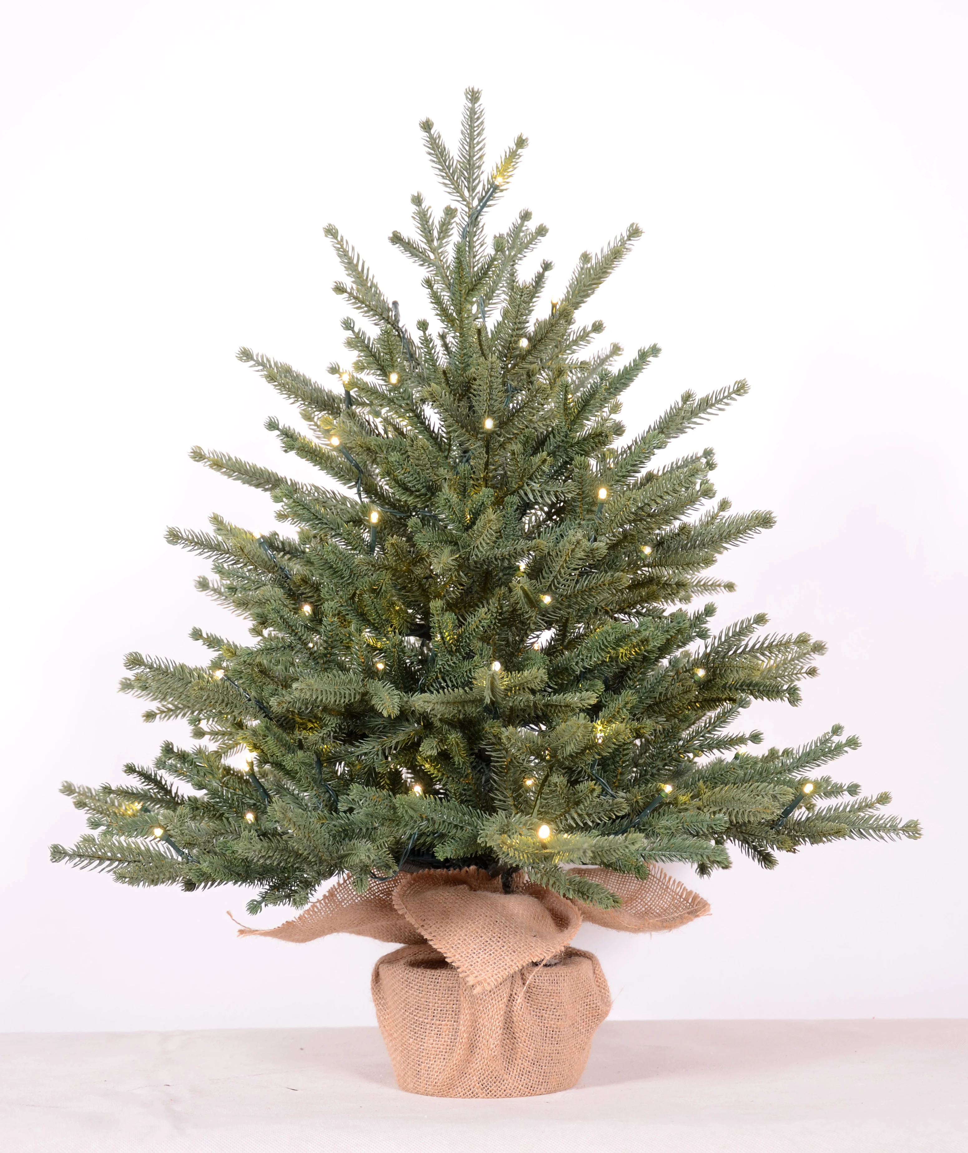 Luxury 90cm PVC Light-Up Christmas Tree High Quality Artificial Table Top Ornament Customizable Size 5m Standing for Indoor Home