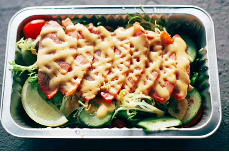 Fast Food Microwavable Oven Airline Meal Tray Takeaway Aluminum Foil Packing