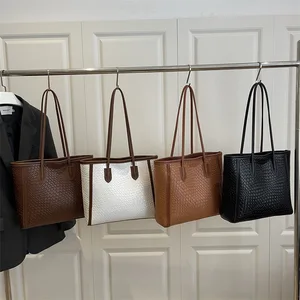 New Stylish Handbags Large Tote Bag for Women Large Capacity Zip Closure Bag for Lady