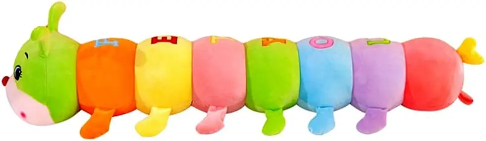 カスタムマルチカラーキャタピラーぬいぐるみビッグハグピローかわいい