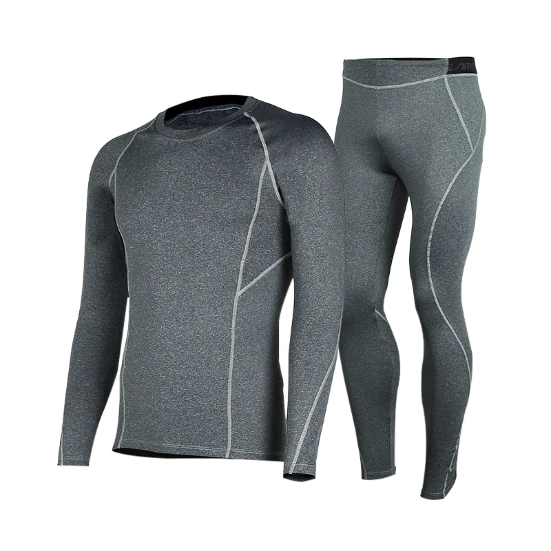  Autumn Winter Mens Wear Thermal Underwear Custom Logo Men Wear Long Johns Black Set Thermal Underwear Suit