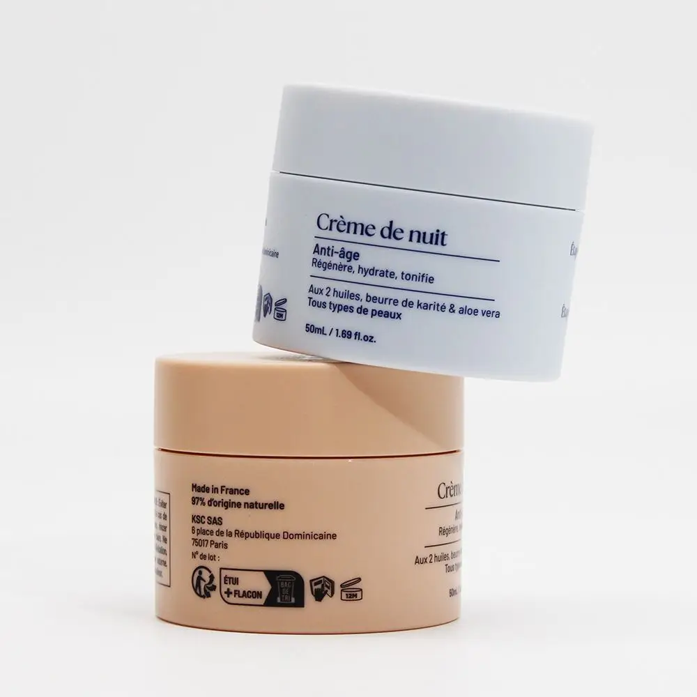 Private Label 50G Face Body Cream Jars Round Plastic Cream Jar