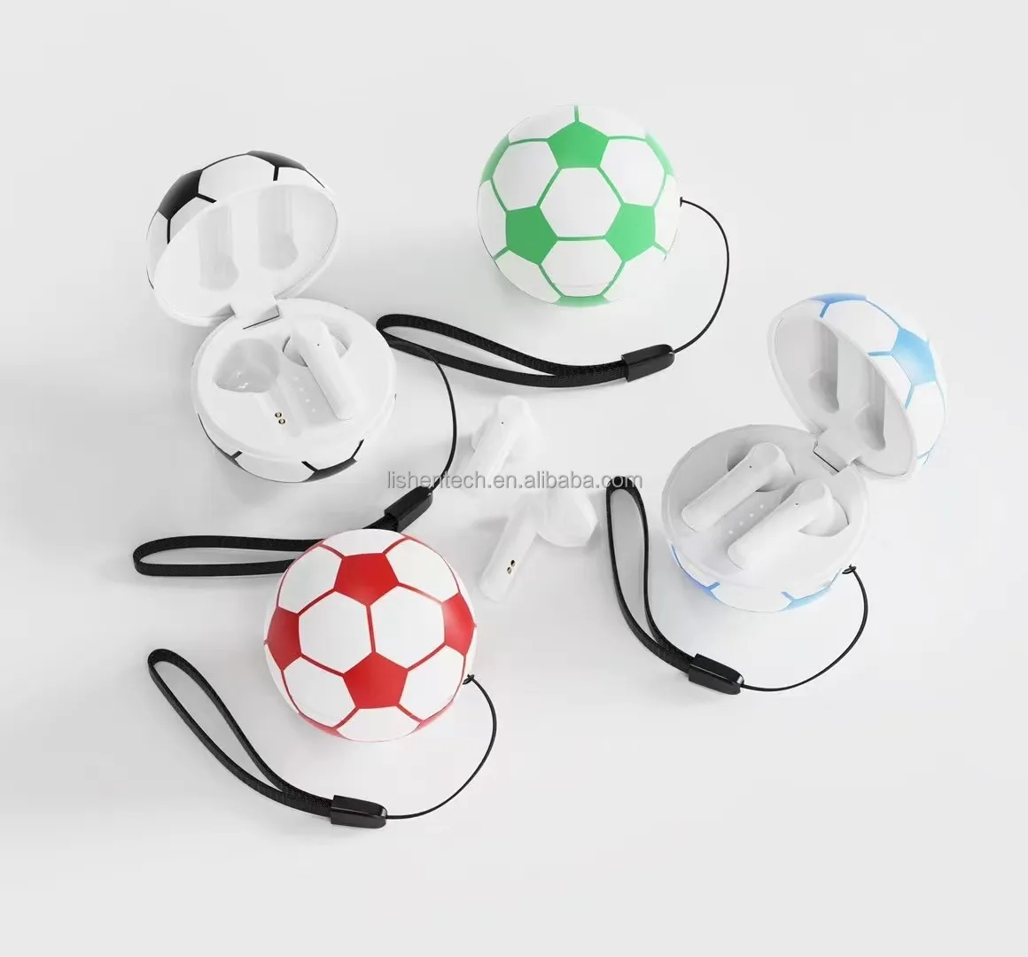 Football Shape TWS Earbuds Wireless Earphones with Microphone for Promotion Gift
