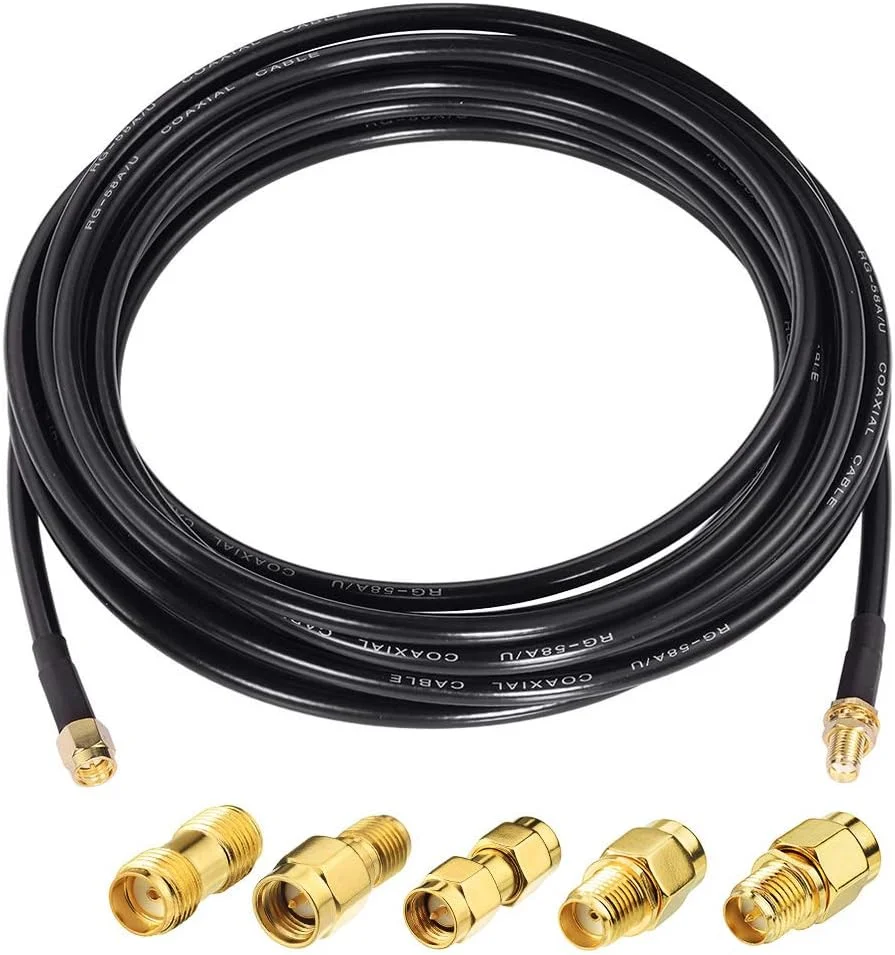Customized 50Ω Low Loss Coaxial Cables with SMA Connectors RG58 RG174 ALSR200