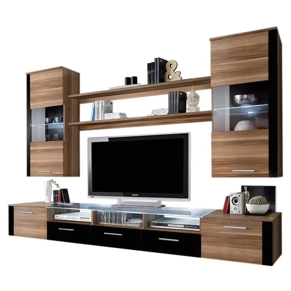 Factory Sell Modern Tv Unit 130cm Cabinet White TV Stand Matt and White High Gloss