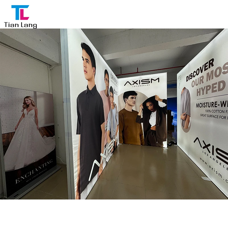 Aukštos kokybės 300*250cm prievartusis ir pakartotinai naudojamas LED apšvietimas Seg rėmimo be rėmo skelbimui renginiuose