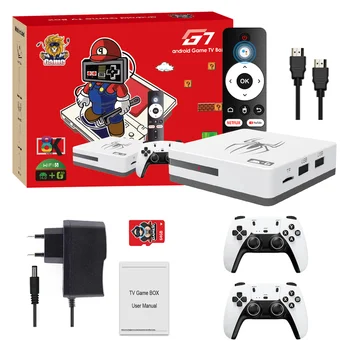 Newest G7 4K HD Video Game Console 11000 Classic Retro S Dual Wireless PS2 Pad Android 12 Handheld TV BOX for Gift