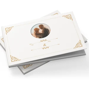 Photo Booth Album A5 Planner Funeral in Leather Frame for Wedding Linen Guest Book Spiral Phone Digital