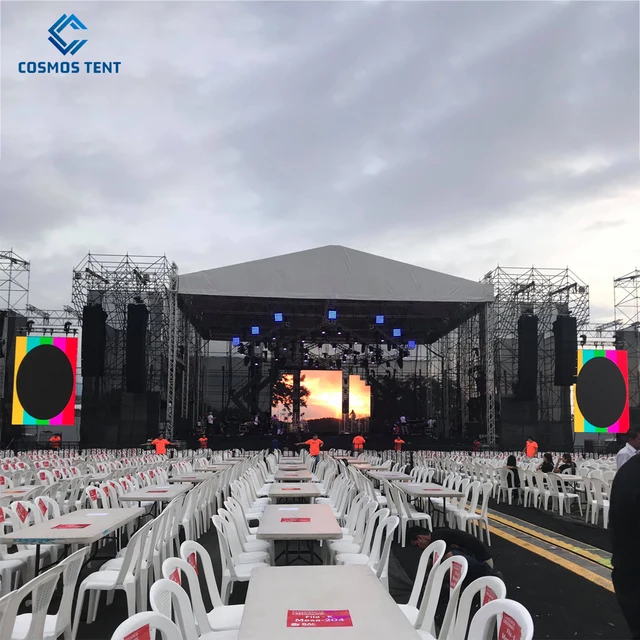 400x400cm Stage Lighting Flat Roof Aluminum Truss Mobile for concert Event
