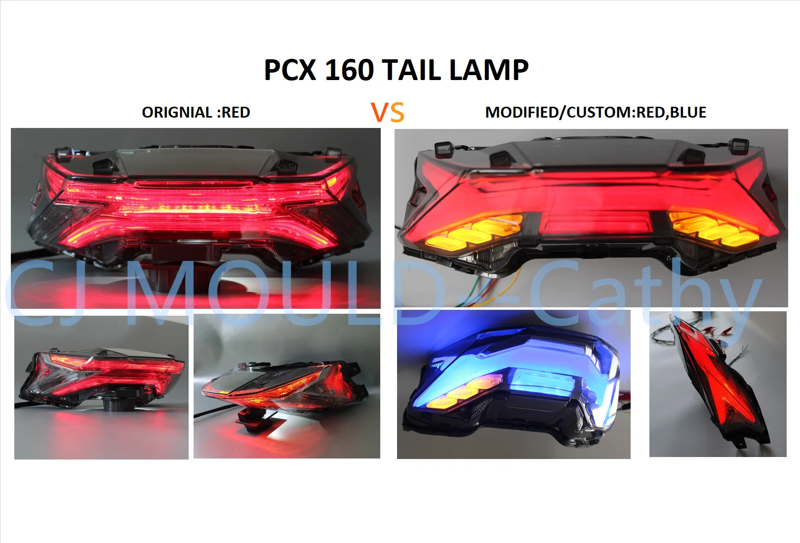 PCX160 21-24 LEDテールランプ JPA JPA PCX 160 125 2021 Original LED Turn Signal Motorcycle Taillight