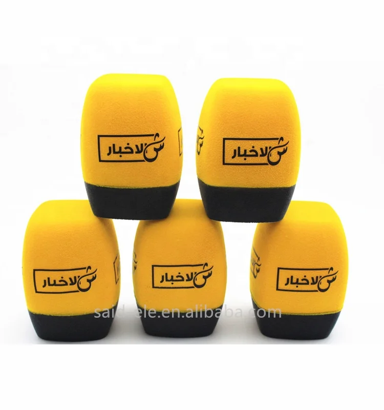 Customized Size Onstage Microphone Wind Protection Foam Cover TV Host Mic Windshield Sponge