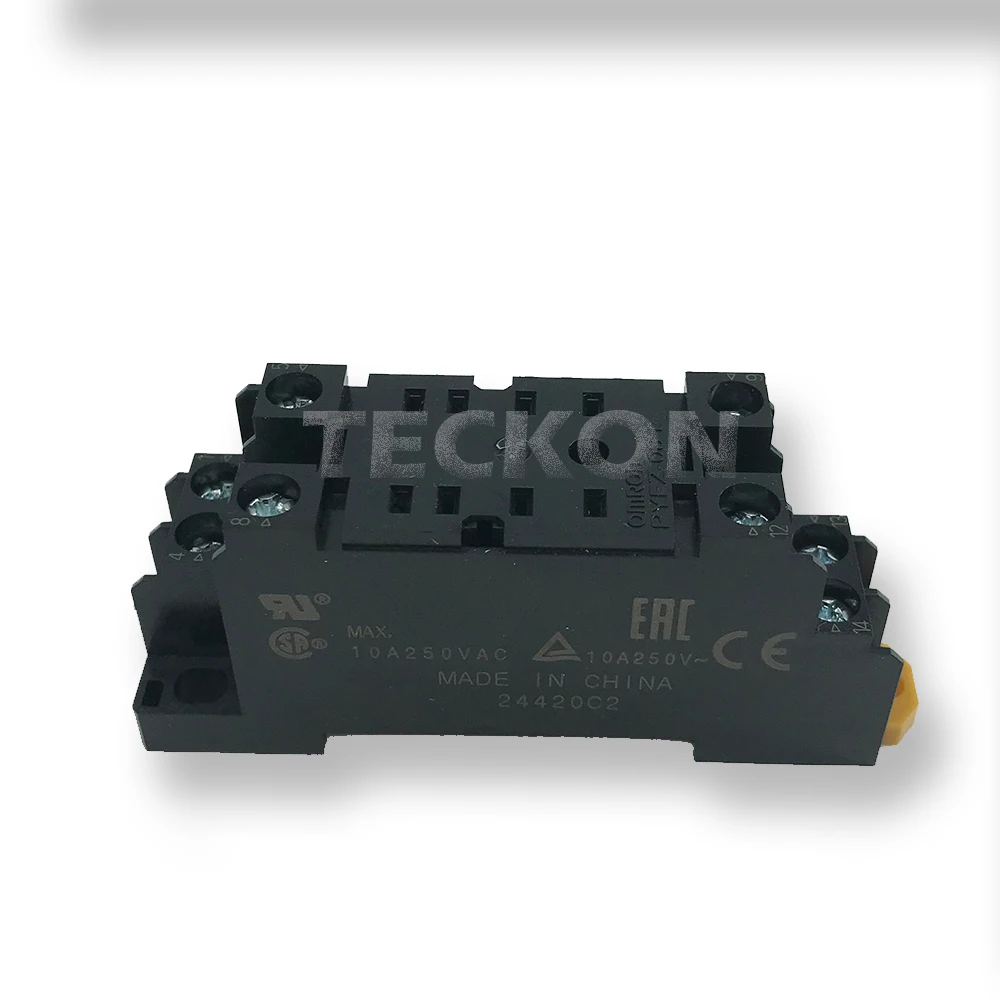 PYFZ DIN Track Mounting Socket PYFZ-08-E 8 Pin Socket for MY2N-GS Miniature Power Relays H3Y Timer PYFZ08