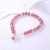 Strawberry quartz bracelet