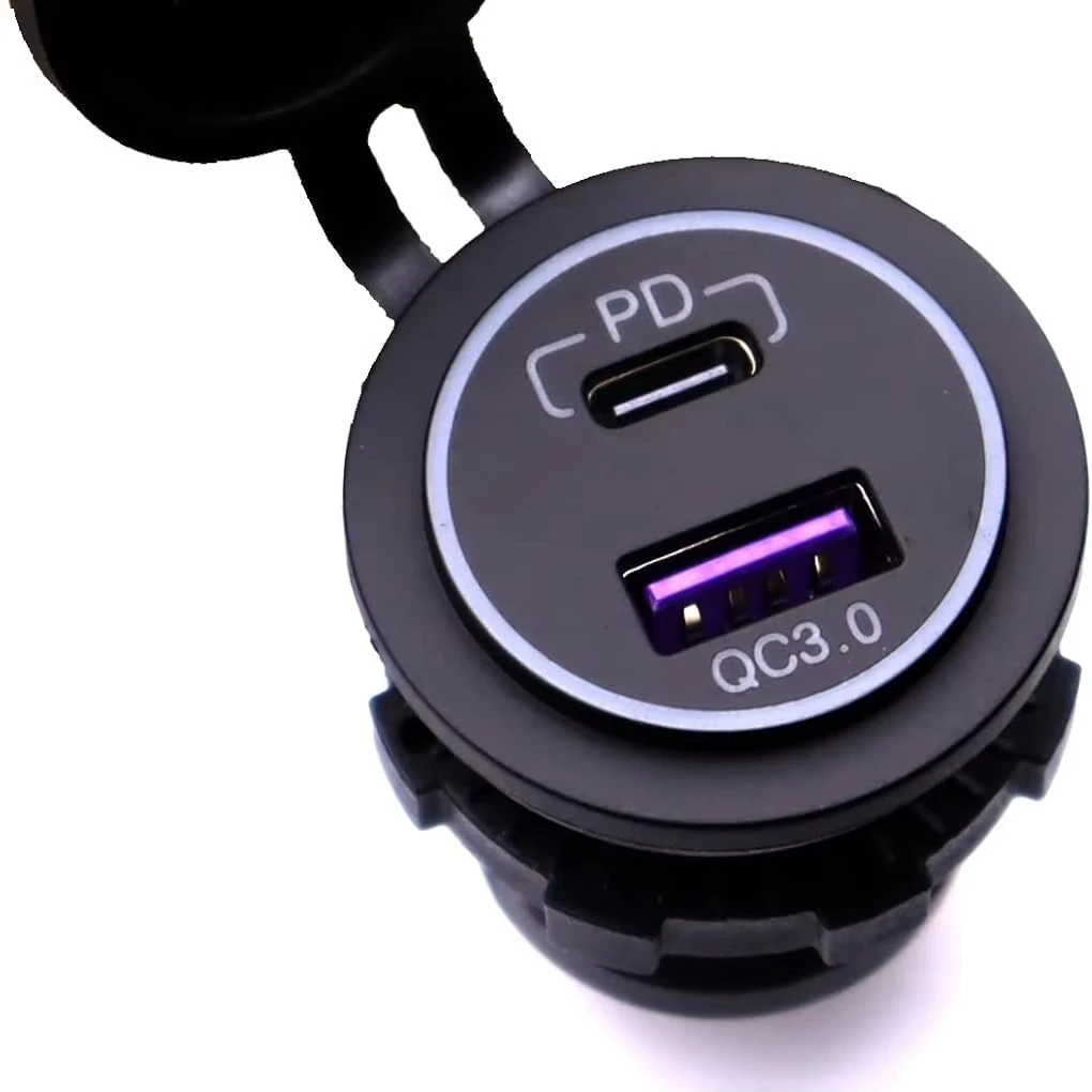 NEW 12-24V USB Chargers 3.0 Type-C Car Power Adapter Charging Socket Truck Caravan Automobile Accessories for Boat Marine