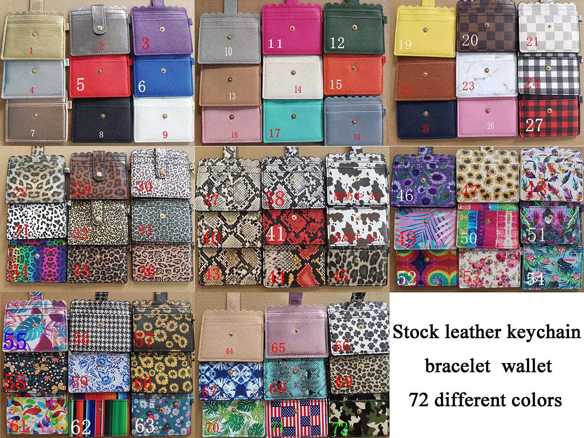 Custom Card Holder Keychain Coin Purse Silicone Bead Bracelet Leather